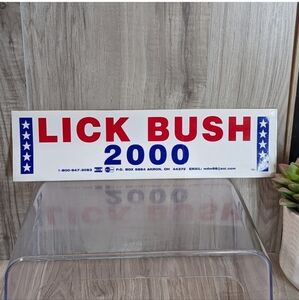 Y2K Vintage President Bush 2000 Political Politics Car Bumper Sticker USA
